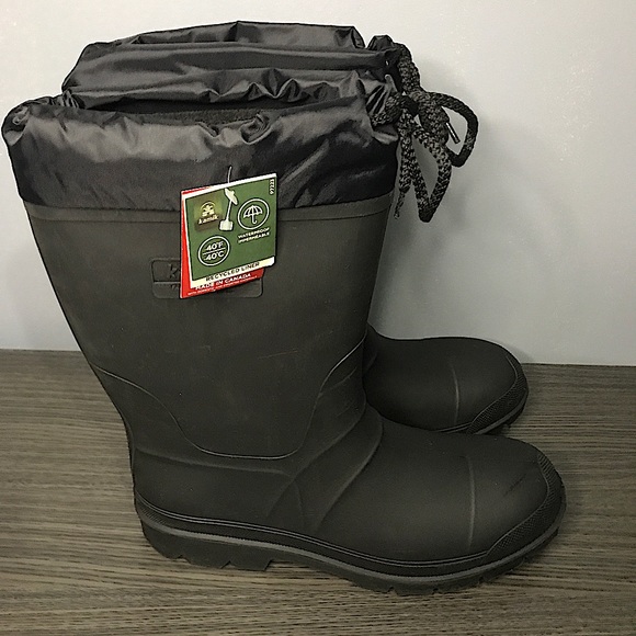 NWT Kamik Icebreaker Waterproof Winter Men’s Rubber Work Boots Black US Size 13 - Picture 4 of 9